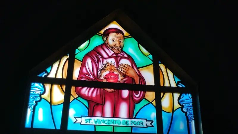 St Vincent de Paul stained glass window